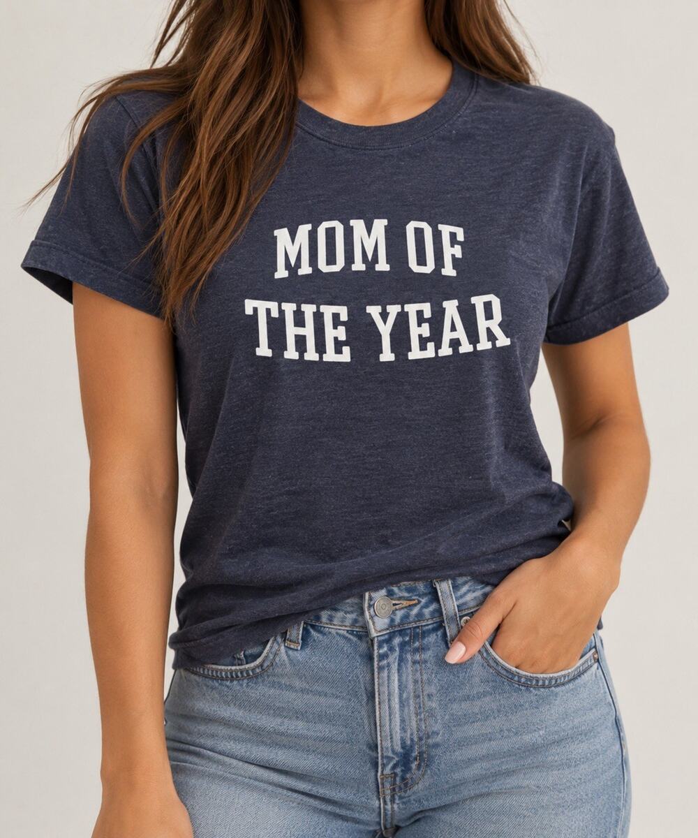 Favorite Daughter Short Sleeve T-Shirt Mom of the Year Graphic Tee Womens Medium